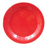 Plato redondo gde. liso rojo 8u